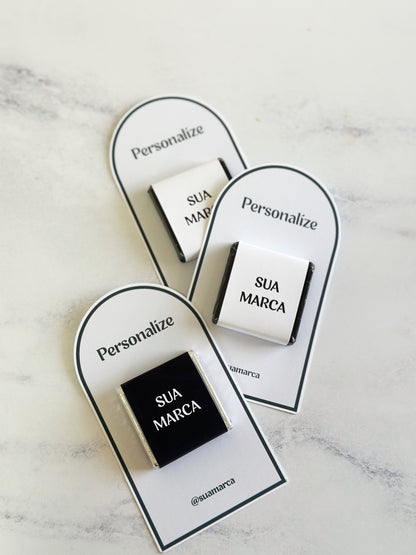 Tablete de Chocolate 10g com TAG personalizada