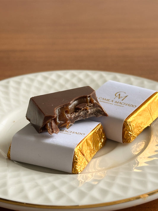 Tablete de Chocolate ao leite recheado com doce de leite 12g