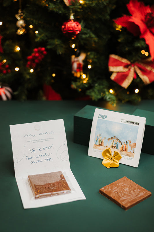 Natal: Cartão Sagrada família - 40g