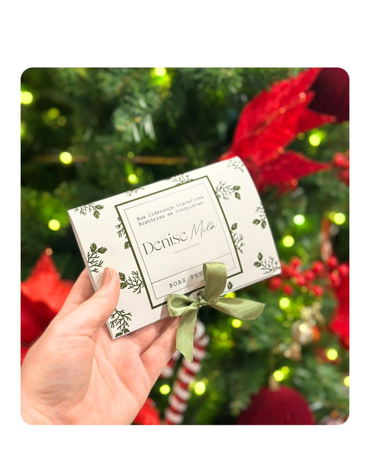 Natal: cartão de papel com barra recheada de nutella e waffer 90g