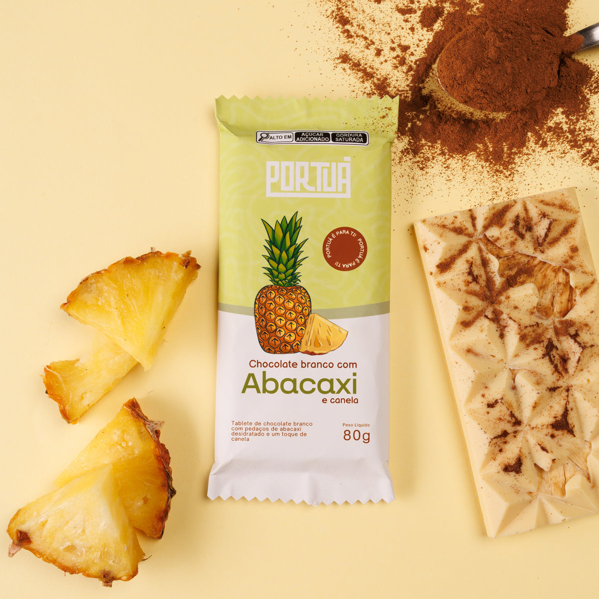 Barra de abacaxi com canela 80g
