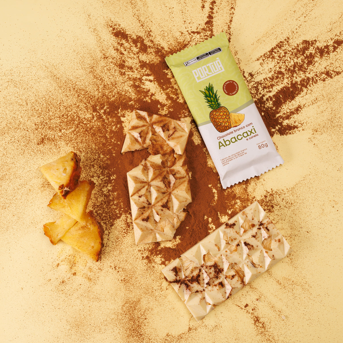 Barra de abacaxi com canela 80g