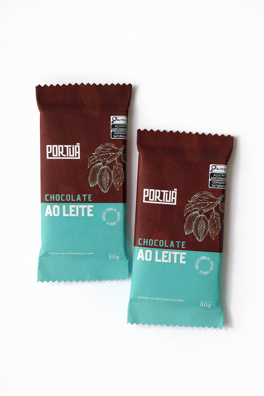 Barra maciça de chocolate ao leite 80g